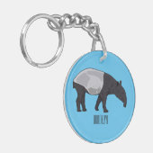 タピール漫画イラストレーション キーホルダー (正面左)