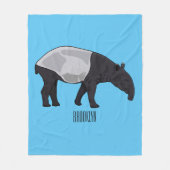 タピール漫画イラストレーション フリースブランケット (正面)