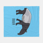 タピール漫画イラストレーション フリースブランケット (正面(横))