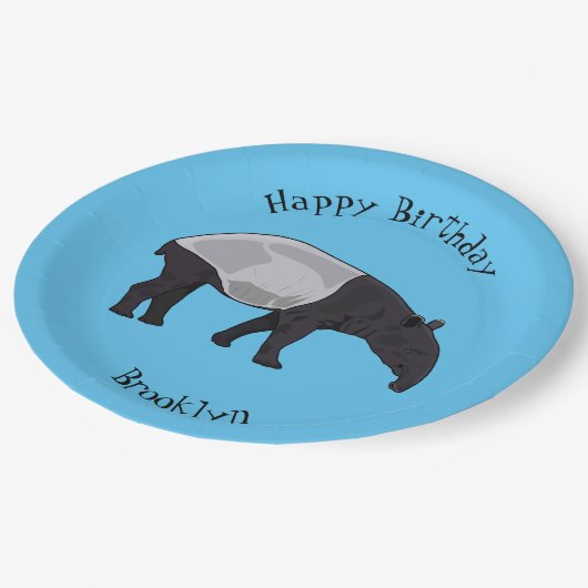 タピール漫画イラストレーション ペーパープレート (アングル)