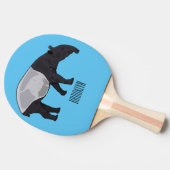 タピール漫画イラストレーション 卓球ラケット (横)