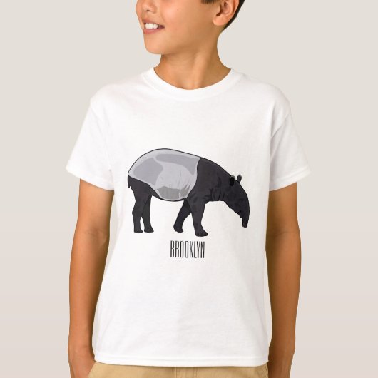 タピール漫画イラストレーション Tシャツ (正面)