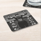 タフつるマッスルマントレーニングジム スクエアペーパーコースター (アングル)