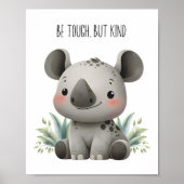 タフでありながら優しく - 赤ちゃんサイの保育園壁画 ポスター (正面)