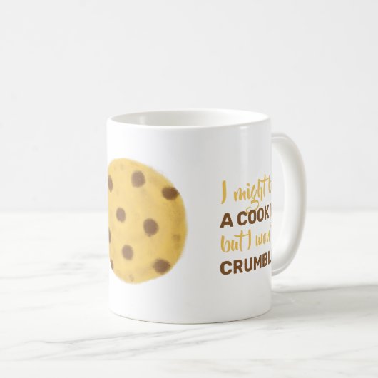 タフなクッキーが崩れる コーヒーマグカップ (正面右)