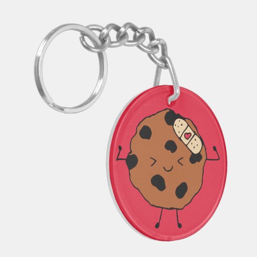 タフなクッキー希望よ感じり良いおもしろいデザイン キーホルダー (正面左)