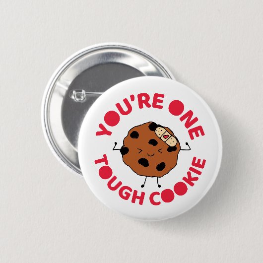タフなクッキー希望よ感じり良いおもしろいデザイン 缶バッジ (正面&裏面)
