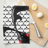 タフなバニーかわいいボクサーウサギ キッチンタオル (四つ折り)