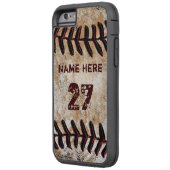 タフなパーソナライズされたヴィンテージ野球iPhoneのケース Case-Mate iPhoneケース (裏面左)