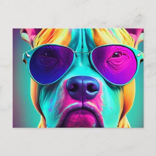 タフなピットブル ポストカード (正面)