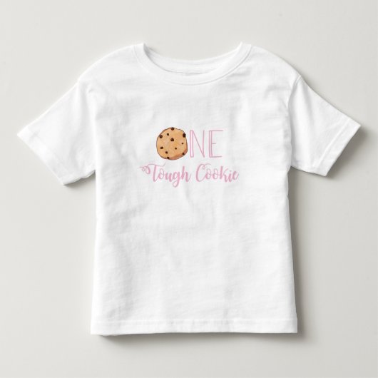 タフなピンクのクッキー誕生日 トドラーTシャツ (正面)