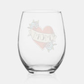 タフなママ ステムなしワイングラス (裏面)