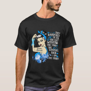 タフな女の子リボン私は嵐の糖尿病が待っている Tシャツ