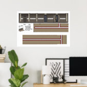 タフな小さな船の回廊ジオラマ背景 ポスター (ホームオフィス)