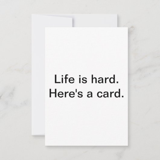 タフな時のカード。 サンキューカード (正面)