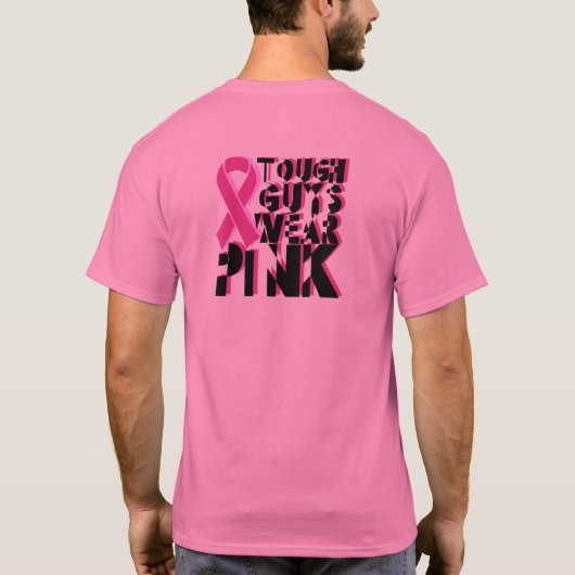 タフな男の乳がん認識度 Tシャツ (裏面)