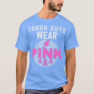 タフな男の衣服ピンクリボン乳がん待ち Tシャツ