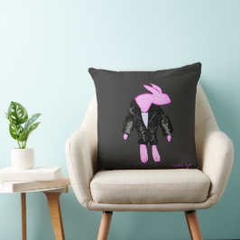 タフな男ピンクのバニー クッション