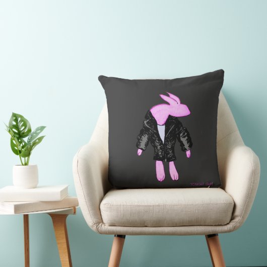 タフな男ピンクのバニー クッション (椅子)
