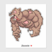 タフな男 – クマ シール (シート)