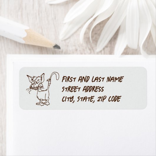 タフな路地キャットマンガおもしろい- Tomcat Attitation ラベル (インサイチュ)