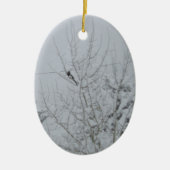 タフな鳥がそれを突き出すオーナメント セラミックオーナメント (正面)