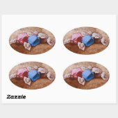 タフィーのステッカー 楕円形シール (シート)