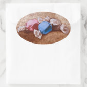 タフィーのステッカー 楕円形シール (バッグ)