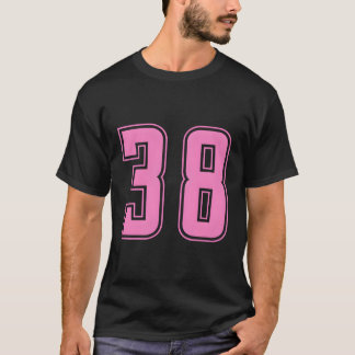 タフィーKナンバー38チームジュニアスポーツ試合番号Unif Tシャツ