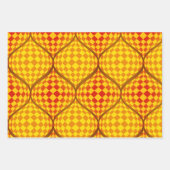 タフィOpアートグリーン&オレンジサンプラー ラッピングペーパーシート (正面3)