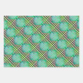 タフィOpアートグリーン&オレンジサンプラー ラッピングペーパーシート (正面)