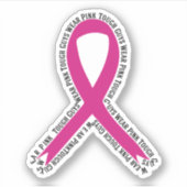 タフガイ衣服ピンクブレストガン認識度 シール (正面)