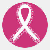 タフガイ衣服ピンクブレストガン認識度 ラウンドシール (正面)