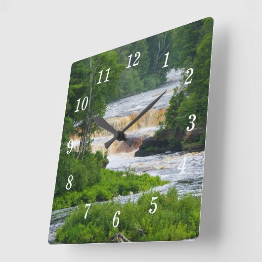 タフクアメノンザロワー秋ウォールクロック スクエア壁時計 (傾斜)