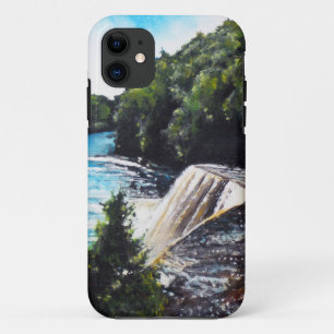 タフクアメノン滝アクリル絵画ズ iPhone 11 ケース