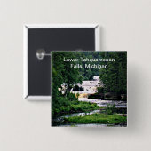 タフクアメノン秋州パークローワー秋、ミシガン 缶バッジ (正面&裏面)