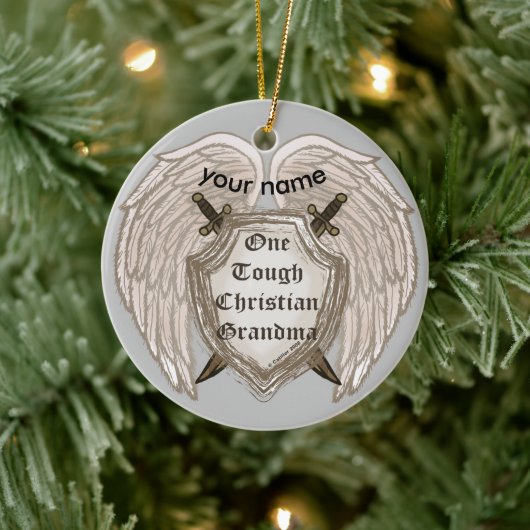 タフクリスチャンおばあちゃんオーナメント セラミックオーナメント (ツリー)
