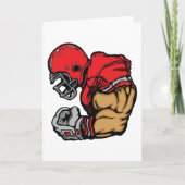 タフサッカー戦士マスコットレッドヘルメットマッスル カード (正面)