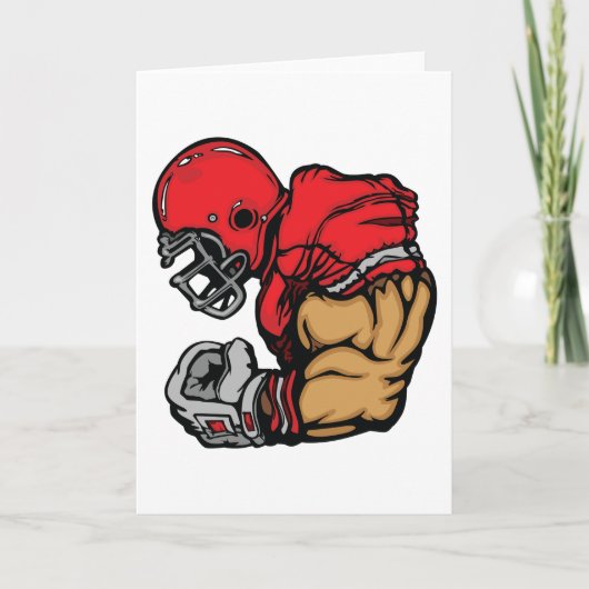 タフサッカー戦士マスコットレッドヘルメットマッスル カード (正面)