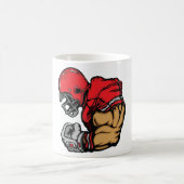 タフサッカー戦士マスコットレッドヘルメットマッスル コーヒーマグカップ (中央)