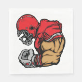 タフサッカー戦士マスコットレッドヘルメットマッスル スタンダードランチョンナプキン (正面)