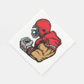 タフサッカー戦士マスコットレッドヘルメットマッスル スタンダードランチョンナプキン (角)