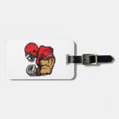 タフサッカー戦士マスコットレッドヘルメットマッスル ラゲッジタグ (正面横)