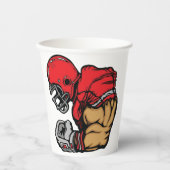 タフサッカー戦士マスコットレッドヘルメットマッスル 紙コップ (正面)