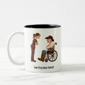 タフテキサス州ランチャー怒とナース対決 ツートーンマグカップ (左)