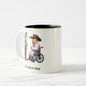 タフテキサス州ランチャー怒とナース対決 ツートーンマグカップ (正面左)