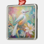 タフテッドゴールデンランピングファンタジー鳥 メタルオーナメント (左)