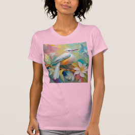 タフテッドゴールデンランピングファンタジー鳥 Tシャツ