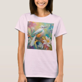 タフテッドゴールデンランピングファンタジー鳥 Tシャツ