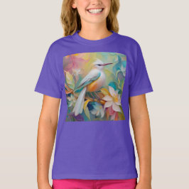 タフテッドゴールデンランピングファンタジー鳥 Tシャツ